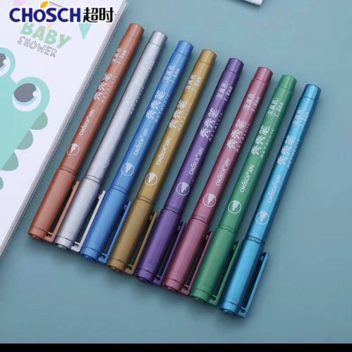 ⁦طقم أقلام معدنية - ألوان ميتاليك لامعة CHOSCH⁩ - الصورة ⁦3⁩