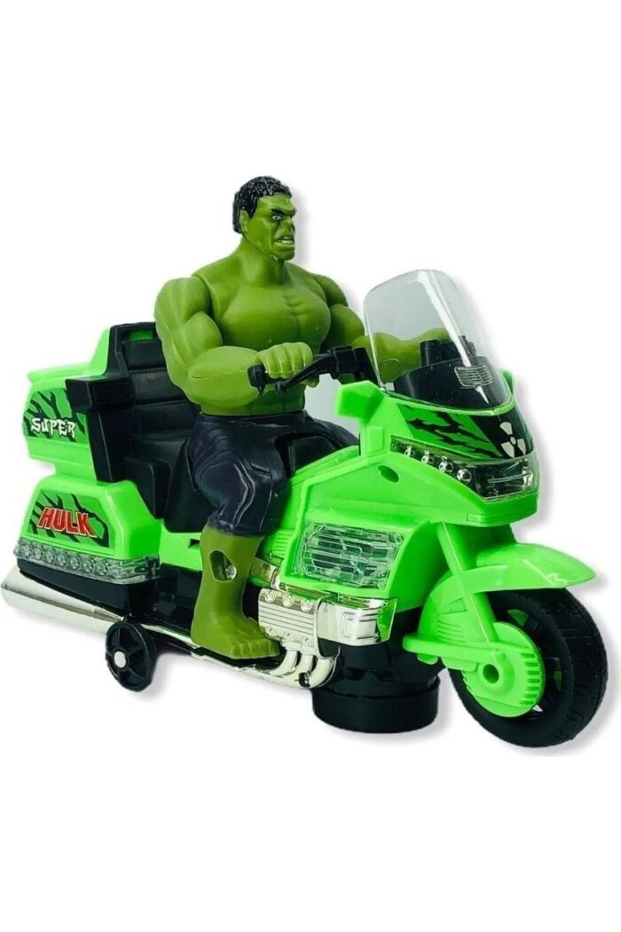 ⁦دراجة Hulk الخضراء – مع أصوات وضوء وميزة Bump & Go⁩ - الصورة ⁦3⁩